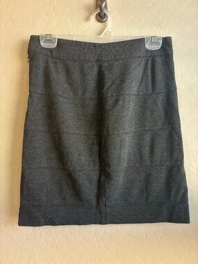 Thalian Charcoal Tiered Pencil Skirt Size 4